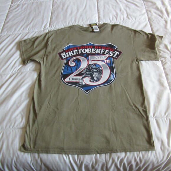 Biketoberfest 2013 T-shirt Size - Large - Green NWT - Picture 1 of 9